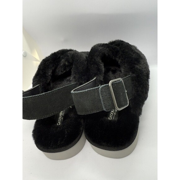 Koolaburra by UGG Adjustable Slide Black Sandals Fuzz'd Out Women 11 - Picture 3 of 9